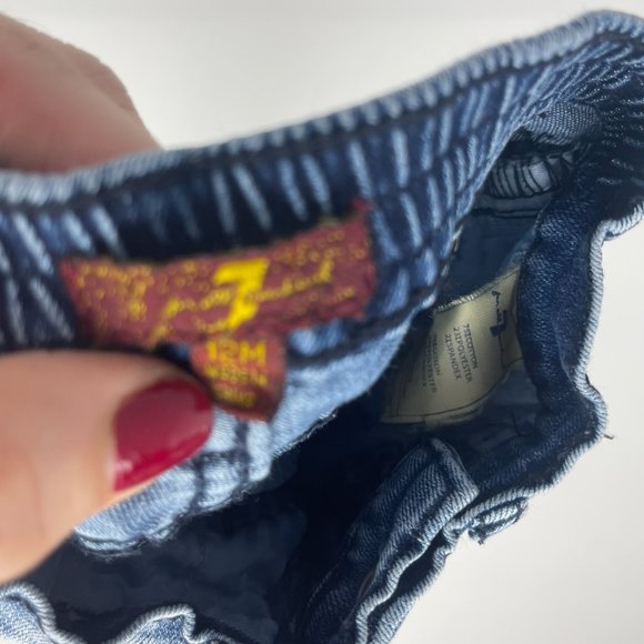 7 For All Mankind Baby Girls Skinny Jeans 12m - Picture 3 of 4